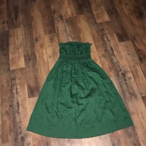Free People green strapless sun dress size 2